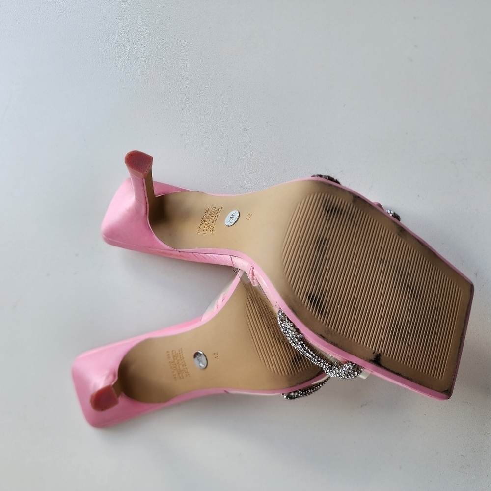 Zara Pink High Heel Slippers Women Heeled Sandals Woman Heels Sz 42 US Size 11 - Picture 8 of 10